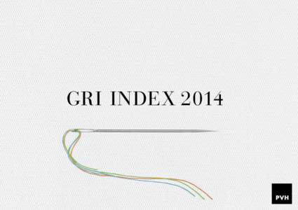 GRI INDEX 2014  2014 pvh CSR report gri iNDEX 02