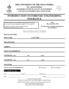 Registration Form Forensic Engineering Insurance