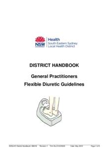 DISTRICT HANDBOOK General Practitioners Flexible Diuretic Guidelines SESLHD District Handbook: HB018