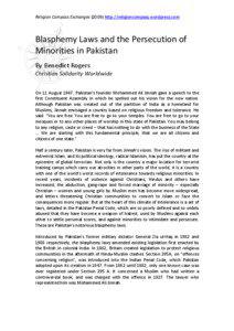 Microsoft Word - Blasphemy Laws and the Persecution of Minorities in Pakistan
