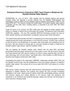 Microsoft Word - SWERAD Press Release - Enterprise Electronics Corporation June 2012.docx