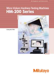Test Equipment and Seismometers  Micro Vickers Hardness Testing Machines Catalog No.E17003