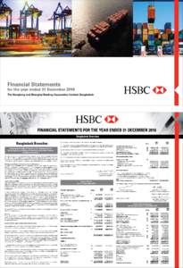 Financial Statements for the year ended 31 December 2016