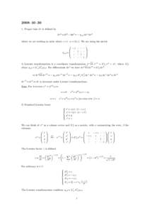 Theoretical physics / Four-vector / Lorentz transformation / Symbol / BKL singularity / Physics / Minkowski spacetime / Dimension