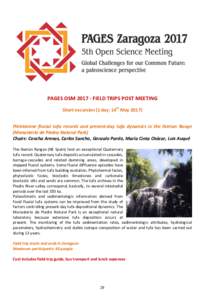 PAGES	OSM	2017	-	FIELD	TRIPS	POST	MEETING 