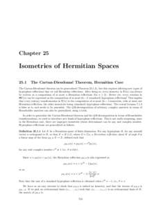 Chapter 25  Isometries of Hermitian Spaces