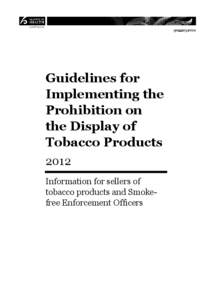 Guidelines for Implementing Prohibition on Display of Tobacco Products