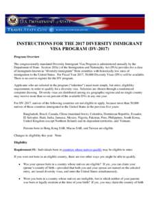 DV-2017 Instructions and FAQs