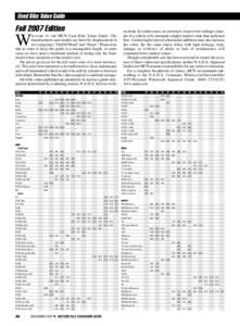 Used Bike Value Guide  Fall 2007 Edition W