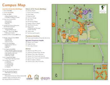 Campus Map Sisters of St. Francis Buildings 1 Assisi Hall (ASIAlverno Studio