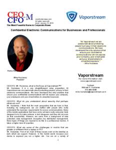 ceocfointerviews.com All rights reserved! Issue: January 12, 2015 The Most Powerful Name in Corporate News