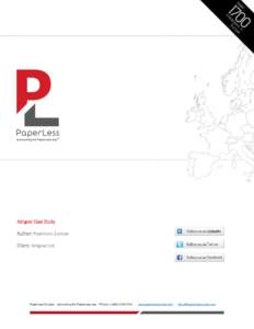 Ashgoal Case Study Author: PaperLess Europe Client: Ashgoal Ltd. PaperLess Europe – accounting the PaperLess way - Phone: (+
