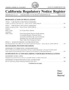 California Regulatory Notice Register 2016, Volume No. 12-Z