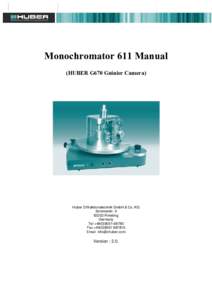 Microsoft Word - Guinier Monochromator 611.doc