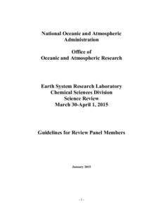 National Oceanic and Atmospheric Administration Office of Oceanic and Atmospheric Research  Earth System Research Laboratory