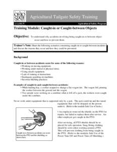 NASD: Caught-in or Caught-between Objects