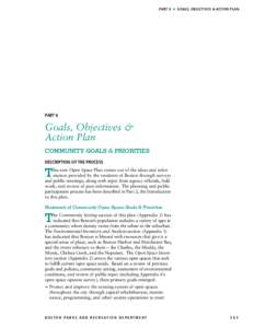 PART 6 • GOALS, OBJECTIVES & ACTION PLAN  PART 6 Goals, Objectives & Action Plan