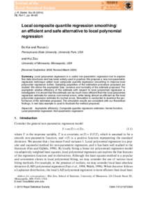 J. R. Statist. Soc. B, Part 1, pp. 49–69 Local composite quantile regression smoothing: an efficient and safe alternative to local polynomial regression