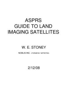 ASPRS GUIDE TO LAND IMAGING SATELLITES