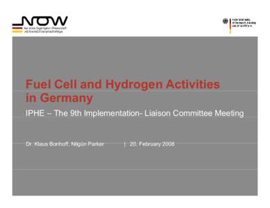 Microsoft PowerPoint - 01_Bonhoff_Fuel Cell and Hydrogen Activities of Federal Governmentppt [Compatibility Mode]