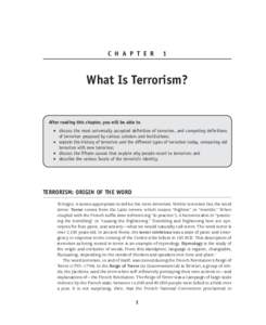 C H A P T E R  1 What Is Terrorism?