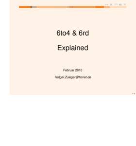 6to4 & 6rd Explained Februar[removed]removed]  > c
