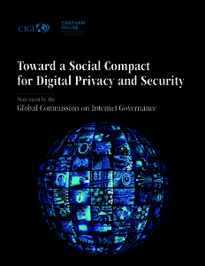 Toward a Social Compact for Digital Privacy and Security Statement by the Global Commission on Internet Governance