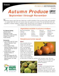 PURDUE EXTENSION  Autumn Produce CFS-756-W