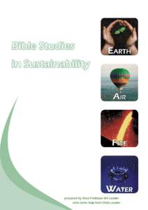 Introduction This series of studies looks at four themes based on what the ancient world saw as the four main elements of existence: earth, air, fire, and water. Each session is a many-sided conversation, •	 beginning