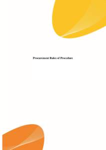 Procurement Rules of Procedure  Procurement Rules of Procedure | BCRA | 1 Table of Contents Page 1