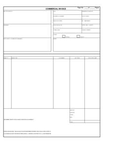 Page No. _____of ______Pages  COMMERCIAL INVOICE SHIPPER/EXPORTER  CONSIGNEE
