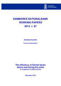 DANMARKS NATIONALBANK WORKING PAPERS 2013  87 Andreas Kuchler Danmarks Nationalbank