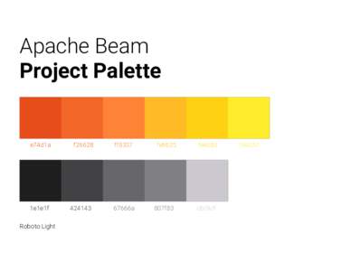 Apache Beam Project Palette e74d1a  1e1e1f