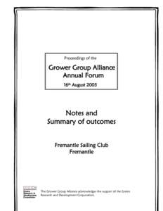 Microsoft Word - Proceedings - Grower Group Alliance Forum 2005.doc