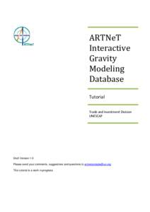 Gravity model of trade / International trade / Artnet / Data set / Geographic information system / Relation / International economics / Statistics / Economics