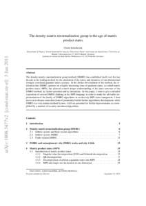 The density-matrix renormalization group in the age of matrix product states arXiv:1008.3477v2 [cond-mat.str-el] 3 JanUlrich Schollw¨ock