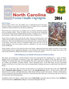North Carolina Forest Health Highlights 2014