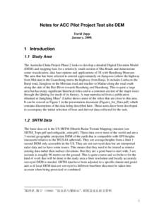 Notes for ACC Pilot Project Test site DEM