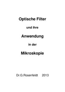 Optische Filter und ihre Anwendung in der