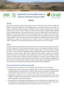 Agrimonde-Terra: Foresight land use and food security in 2050