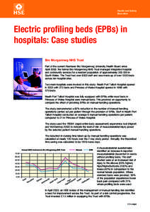 Electric profiling beds (EPBs) in hospitals: Case studies