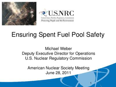 Spent Fuel Pool Safety and Security