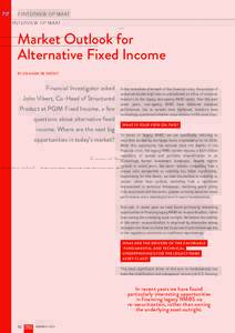 // INTERVIEW OP MAAT  Market Outlook for Alternative Fixed Income By Jolanda de Groot