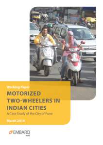 Working Paper  Motorized Two-Wheelers in Indian Cities A Case Study of the City of Pune