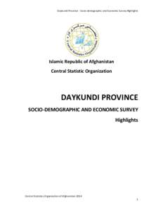 Microsoft Word - Afghanistan SDES Daykundi Highlights final-edited-revisedApril30-Ramzi