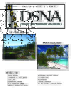 DSNA Newsletter Fall 2015
