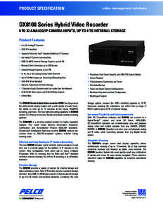 DX8100 Series Hybrid Video Recorder spec