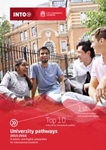 1st Top 10 in the UK for international students  University pathways