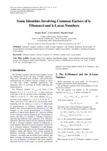 Recurrence relations / Generalizations of Fibonacci numbers / Lucas number / Pell number / Lucas sequence / Summation / Padovan sequence / Lucas pseudoprime / Mathematics / Integer sequences / Fibonacci numbers