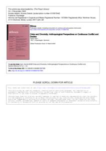 This article was downloaded by: [The Royal Library] On: 2 November 2009 Access details: Access Details: [subscription numberPublisher Routledge Informa Ltd Registered in England and Wales Registered Number: 1